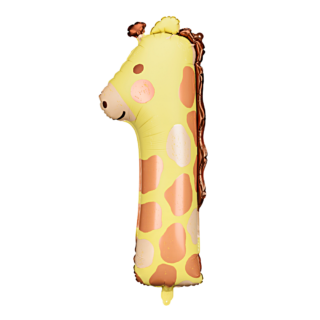 folieballon cijer 1 giraffe