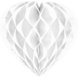 Witte hartvormige honeycomb
