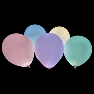 witte led ballonnen met gekleurde lampjes