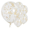 Ballonnen - Confetti Goud - 6 stuks