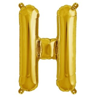 Folieballon ‘H’ Goud - 33 Centimeter