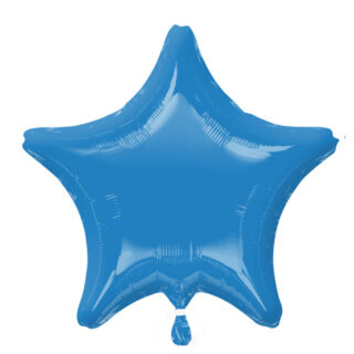 Folieballon Ster Blauw - 48 Cm