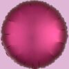 Donkerroze ronde folieballon op lila achtergrond