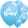 Ballonnen Oh Baby Blauw - 5 stuks