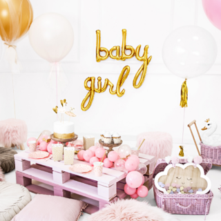 babyshower meisje goud en roze