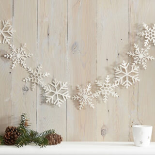 Slinger Sneeuwvlokken Glitter - 2 meter