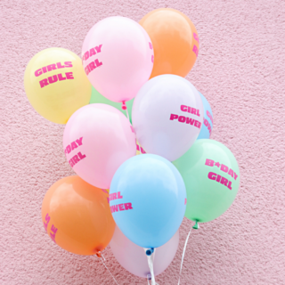 ballonnen verjaardag meisje pastel