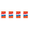 Vlaggenlijn Rechthoekig Rood/Wit/Blauw/Oranje - 10 Meter