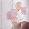 Bundel met vrijgezellenfeest ballonnen in roze tinten