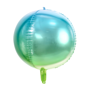 ombre ballon groen en blauw