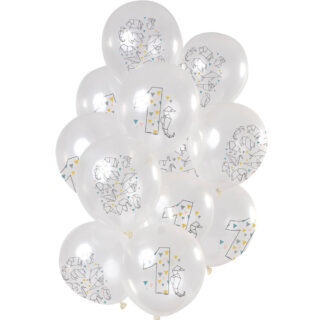 Ballonnen Set 'Origami 1 jaar' - 12 stuks