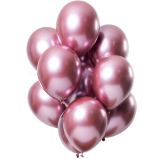 Ballonnen Set 'Mirror Roze' - 12 stuks