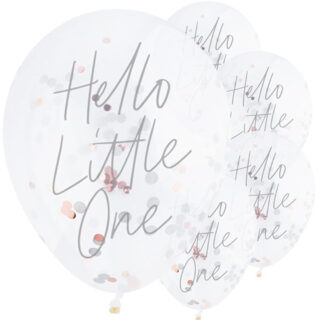Confetti Ballonnen 'Hello Little One' - 5 stuks
