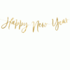 Letterbanner 'Happy New Year' Goud