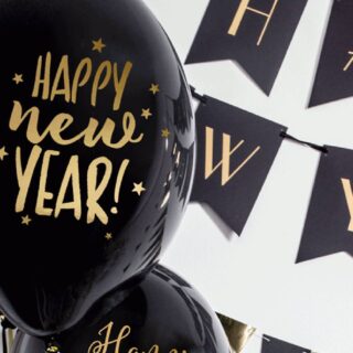 Happy new year ballon en slinger