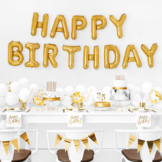 gouden folieballonnen happy birthday