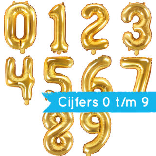 Folieballon Cijfer 7 (35 cm) - Goud