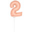 Foliecijfer Mini ‘2’ Rosé Goud - 36 Centimeter