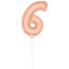 Foliecijfer Mini ‘6’ Rosé Goud - 36 Centimeter