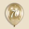 Gouden ballonnen voor een 70ste verjaardag