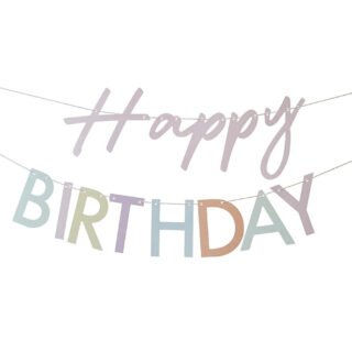 Letterslinger Happy Birthday Pastel Eco - 1.5 meter