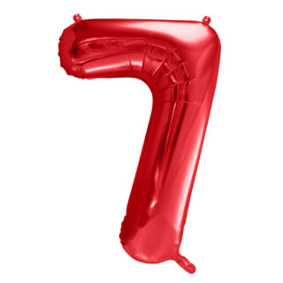 Folieballon cijfer 7 in het rood