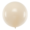 Nudekleurige ronde ballon van 100 centimeter