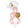 roze, gouden en witte ballonnen geboorte meisje