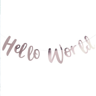 Letterbanner Hello World - 1.5 Meter