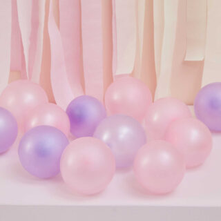 Ballonnen Set met kleine lila en roze ballonnetjes