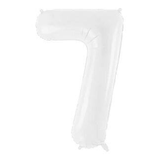 Folieballon cijfer 7 in het wit