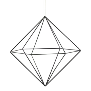 Zwarte hanger met geometrische vormen