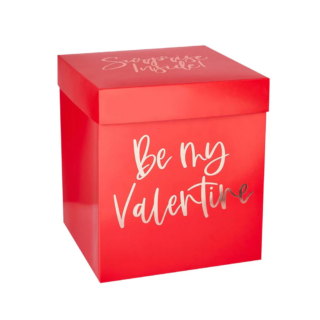 Rode rood met gouden tekst 'be my valentine'