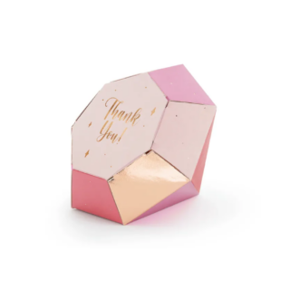 Giftbox diamant roze met thank you