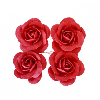 Vier rode rozen