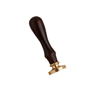 wax stempel van hout met een gouden onderkant