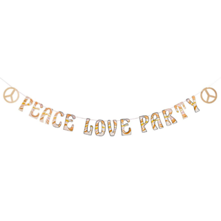 Slinger met de tekst peace love party