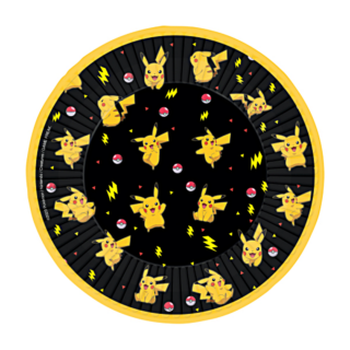 Bordjes met pikachu erop en pokeballs