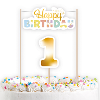 Taart topper 1 jaar