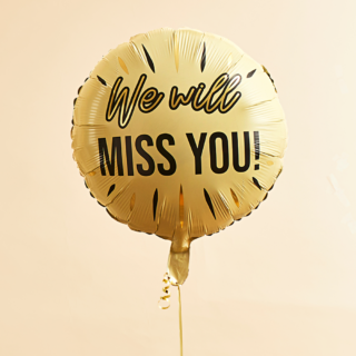 folieballon we will miss you pensioen