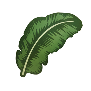 hapjesplank palmblad groen