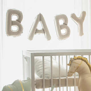 folieballonnen beige baby