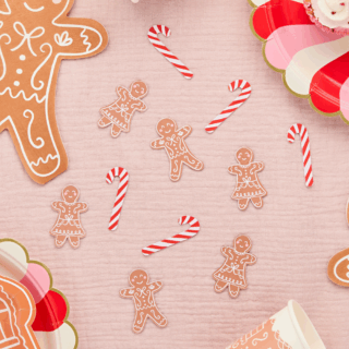 confetti gingerbread mannetjes en zuurstokken