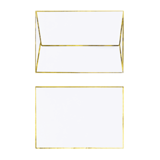 wit met gouden envelop
