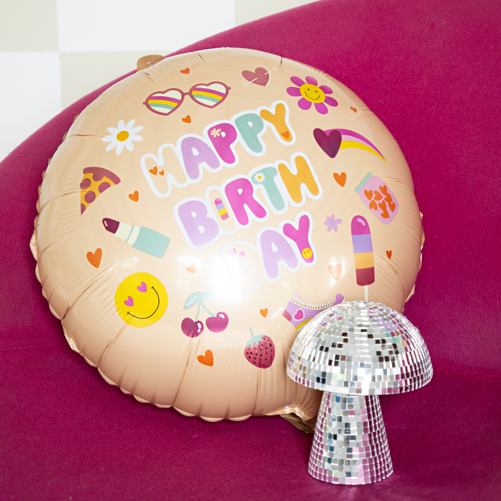 Folieballon Happy Birthday - Boho