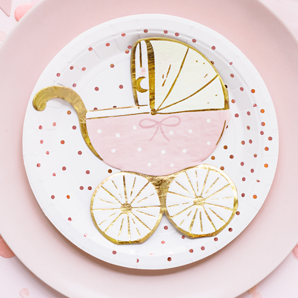 Servetten - Roze Kinderwagen