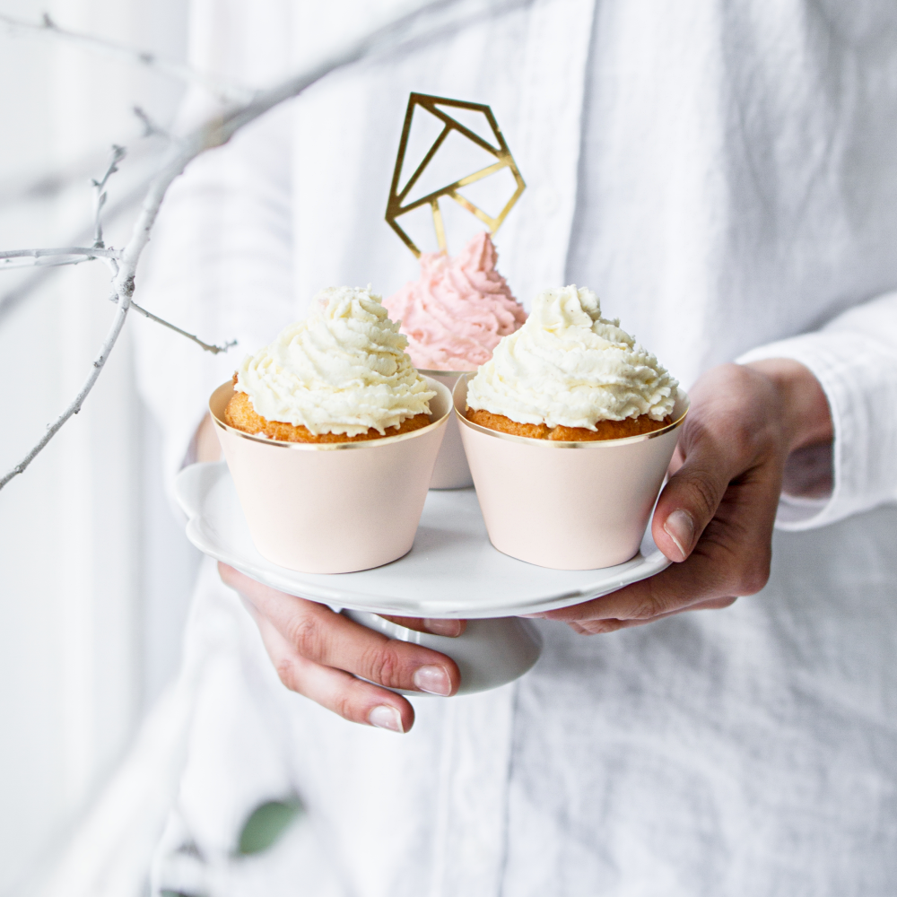 Cupcake Wikkels Roze & Goud - 6 stuks - Afbeelding 4