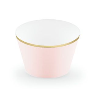 Alternative view of Cupcake Wikkels Roze & Goud - 6 stuks