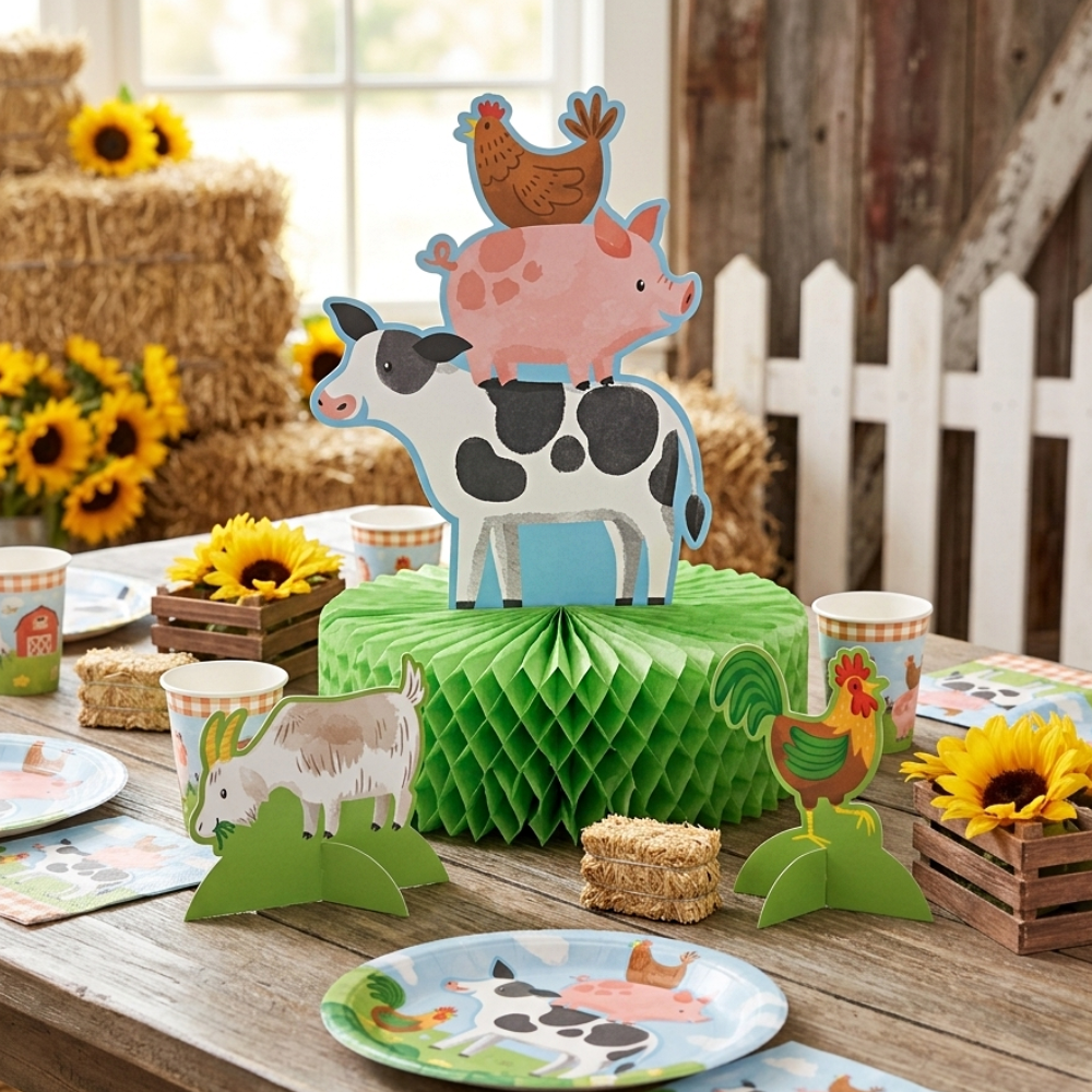 Tafeldecoratie Boerderijdieren – 31 x 23 CM