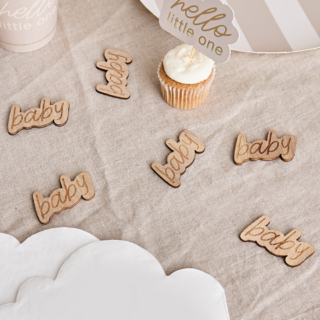 Houten Confetti - Babyshower